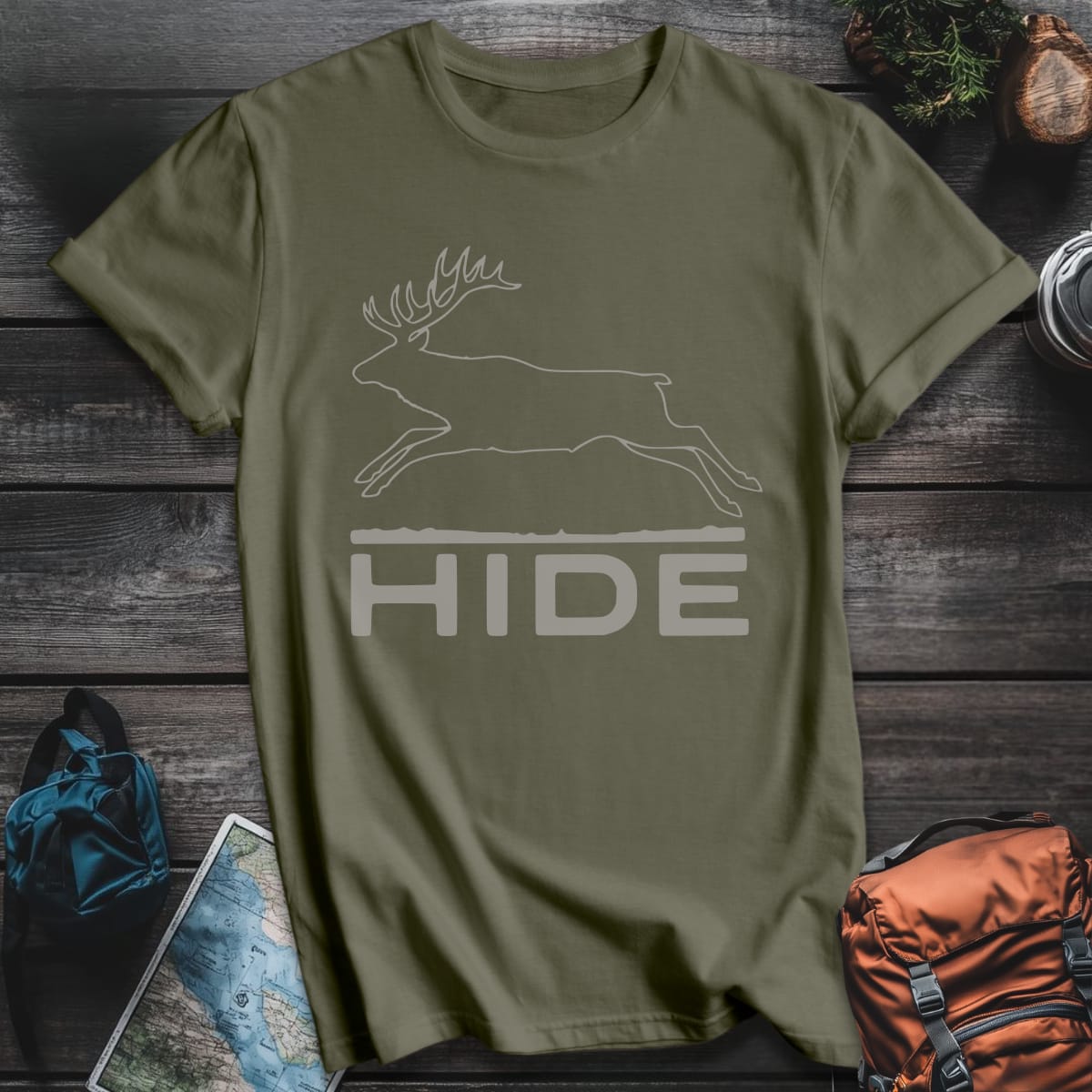 Hide T-Shirt - Military Green variant
