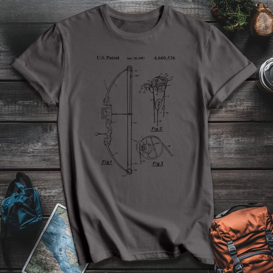 Compound Bow Patent T-Shirt - Charcoal variant