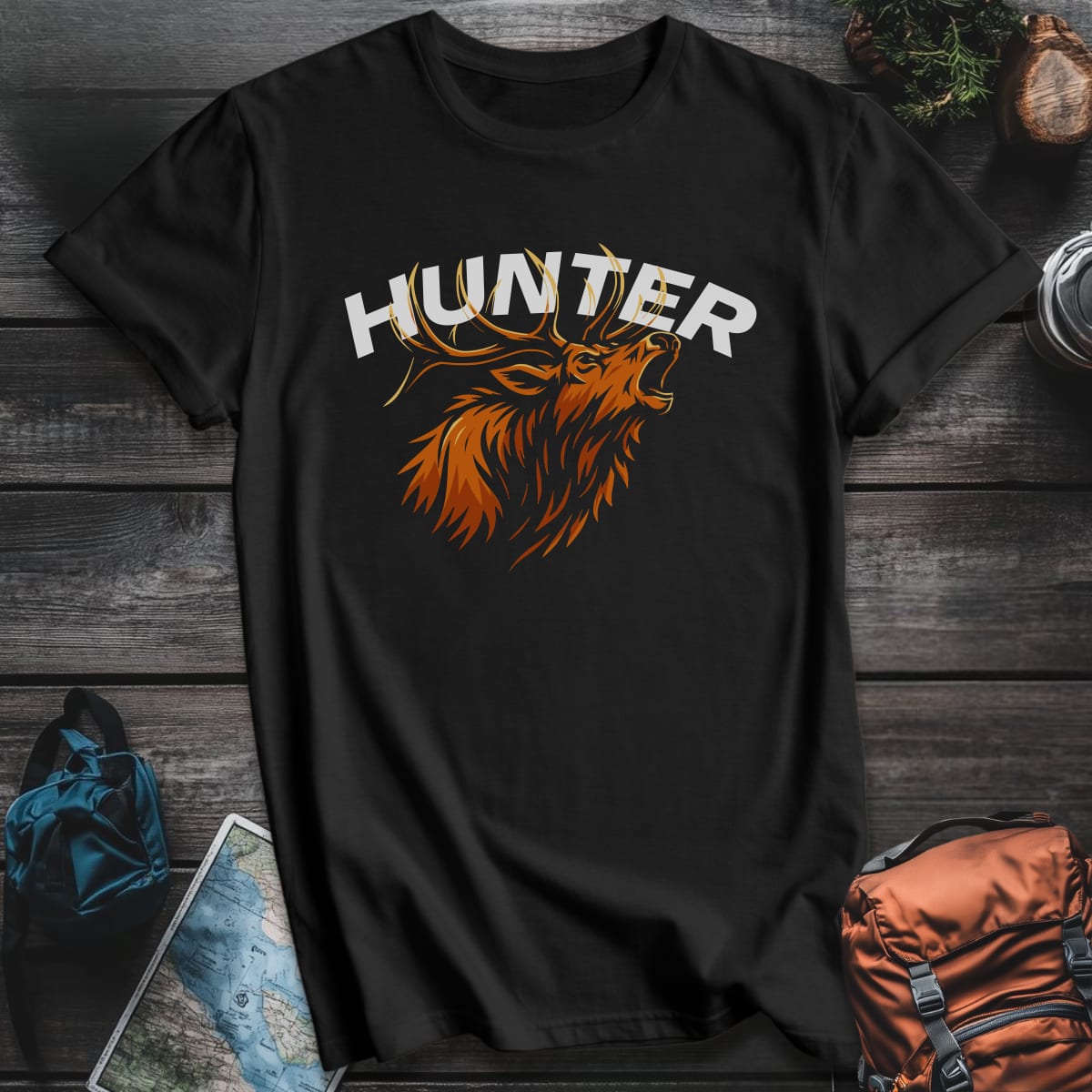 Hunt Elk T-Shirt - Black variant
