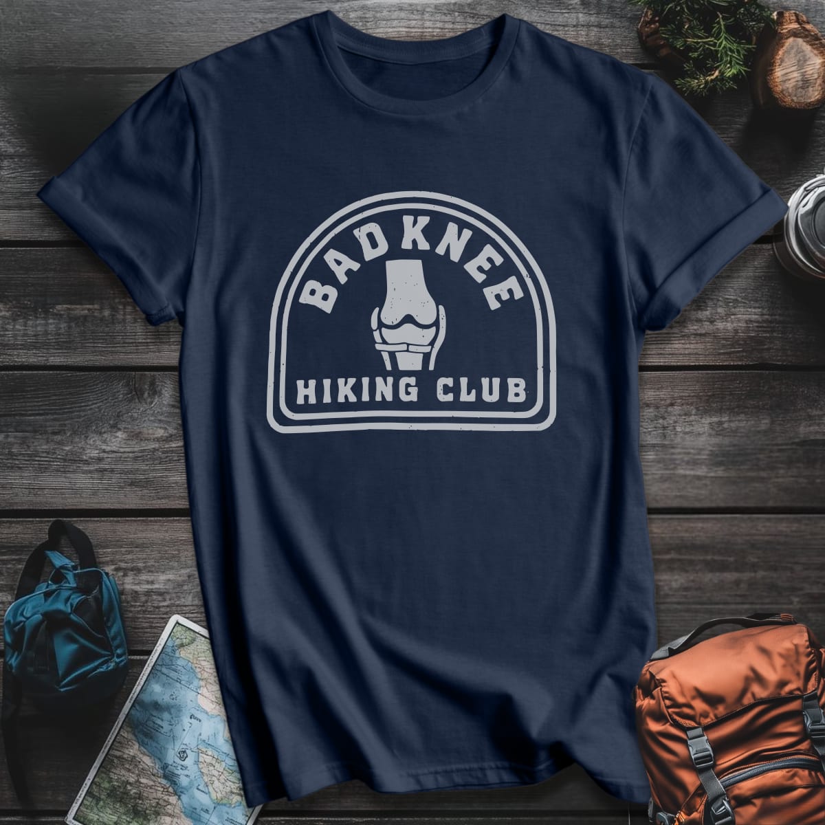 Bad Knee Hiking T-Shirt - Navy variant