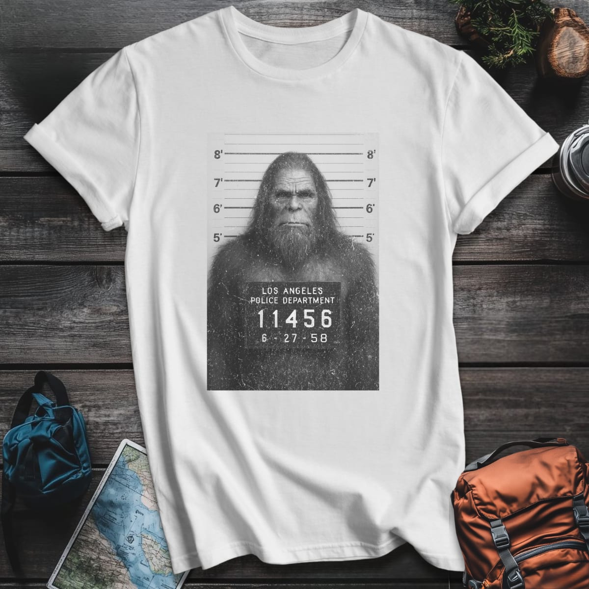Mugshot Sasquatch T-Shirt - White variant
