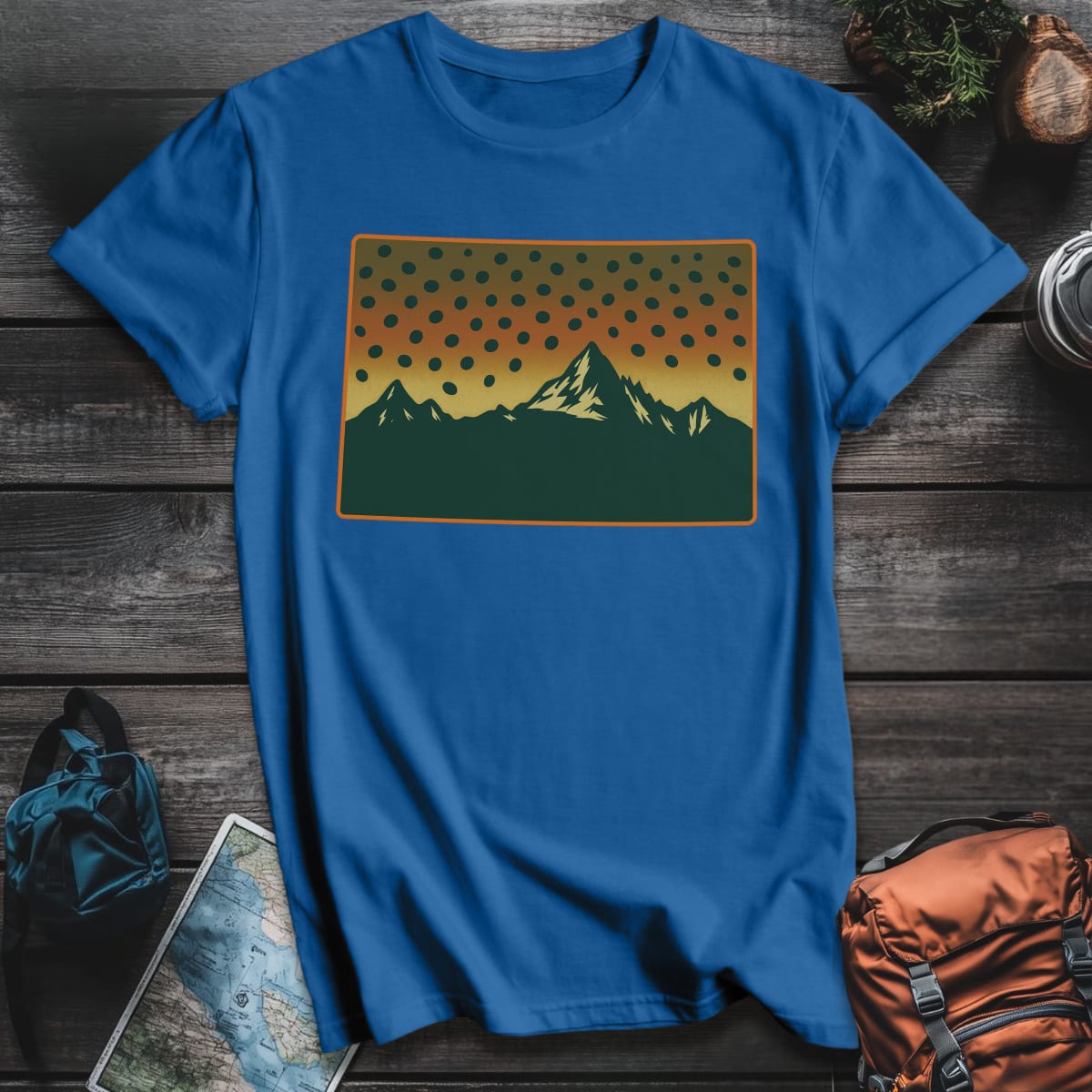 Colorado Flag Trout T-Shirt - Royal variant