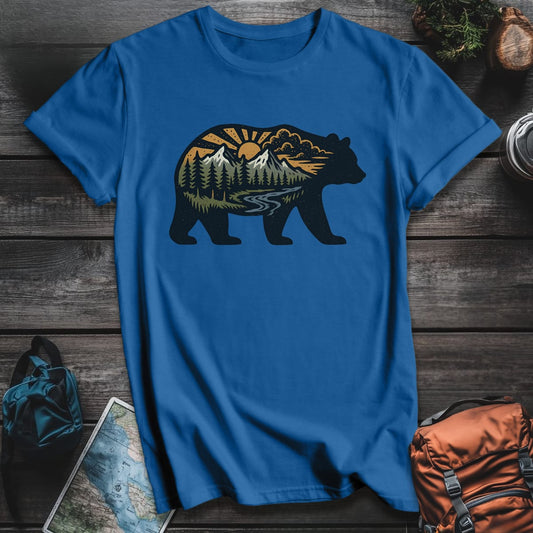 Sunset Bear T-Shirt - Royal variant