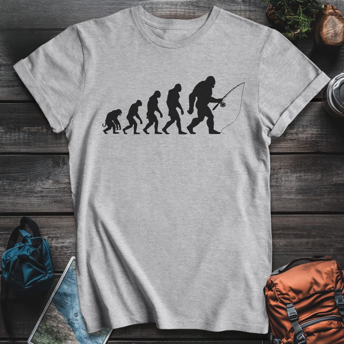 Fly Fishing Evolution T-Shirt - Sport Grey variant