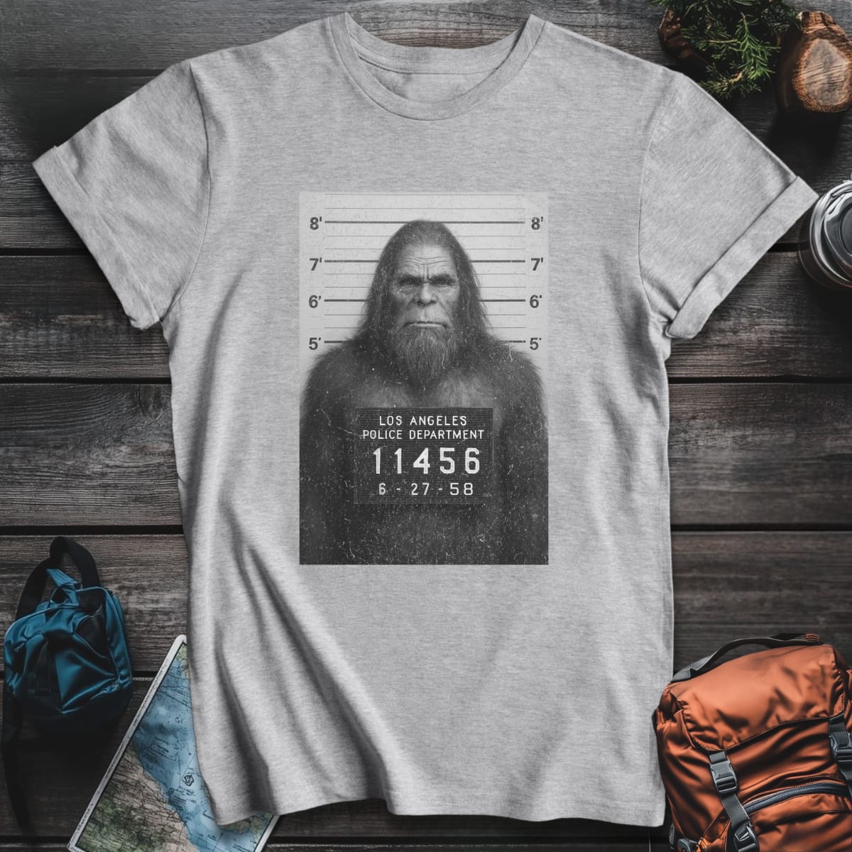 Mugshot Sasquatch T-Shirt - Sport Grey variant