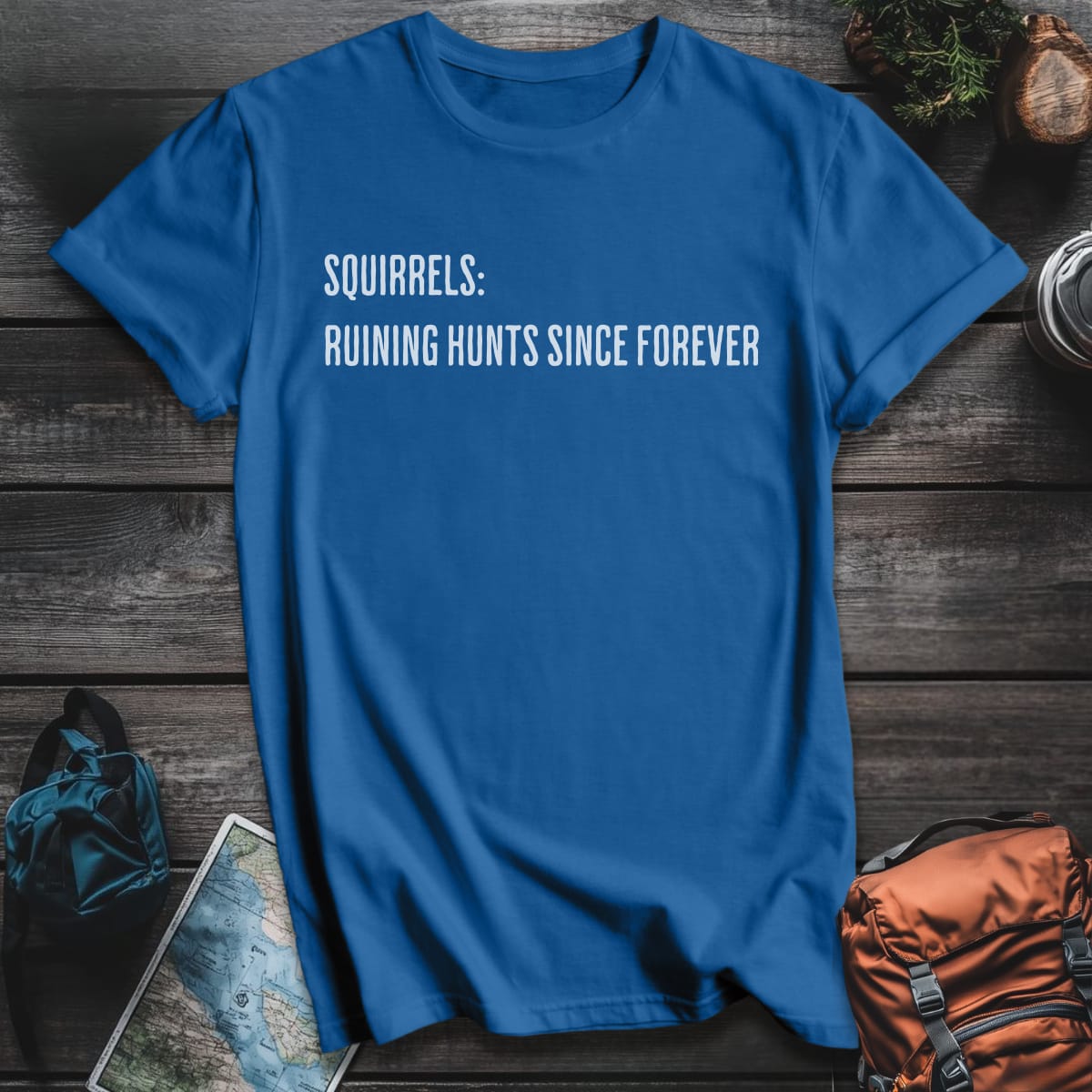 Squirrel Sabotage T-Shirt - Royal variant