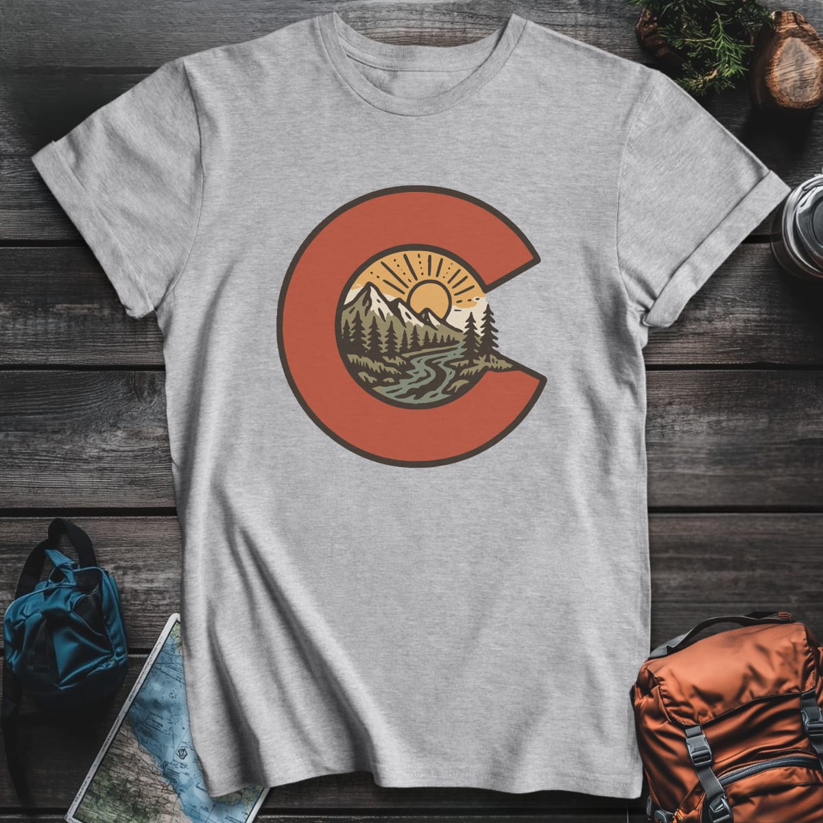 Colorado Sunrise T-Shirt - Sport Grey variant