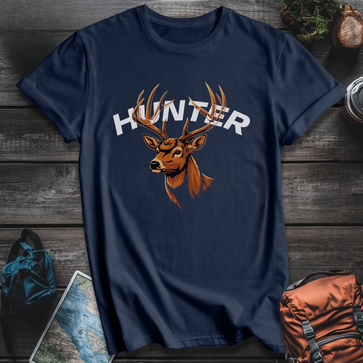 Hunter Buck T-Shirt - Navy variant