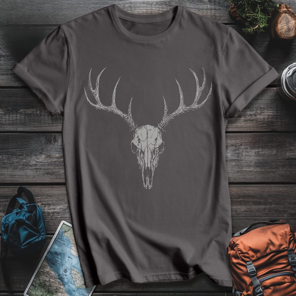 Skull Rack T-Shirt - Charcoal variant