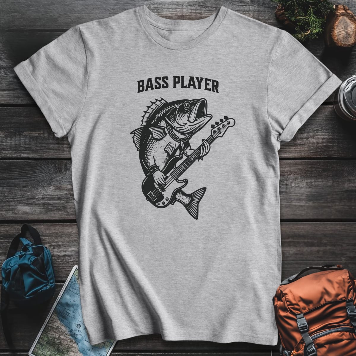 Bass Player T-Shirt - Sport Grey variant