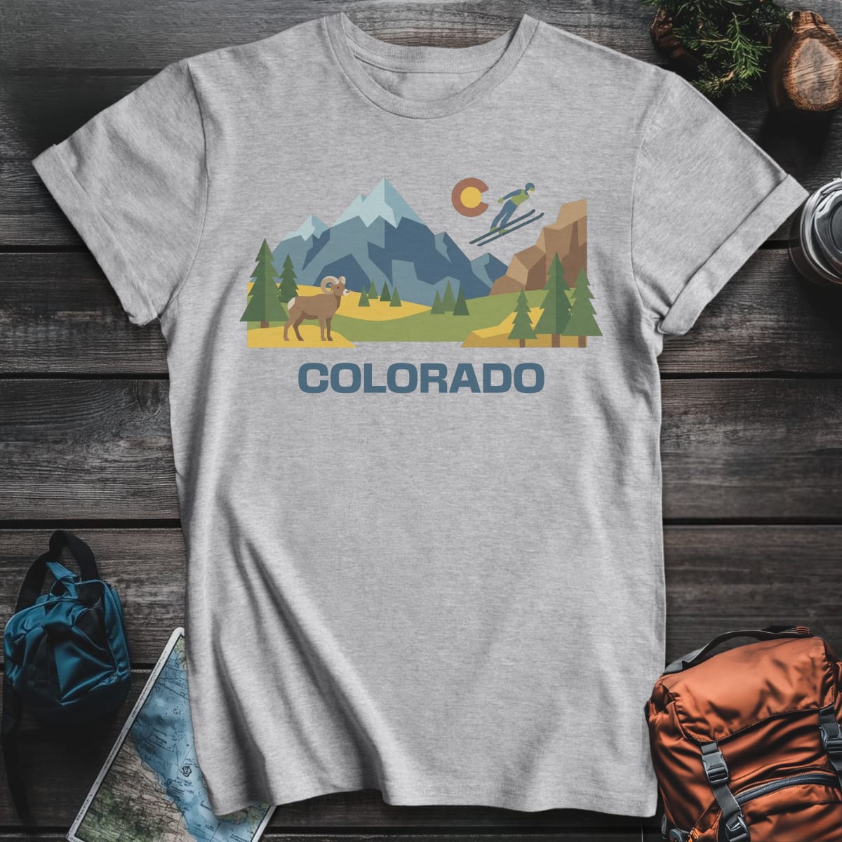 Colorado Peaks T-Shirt - Sport Grey variant