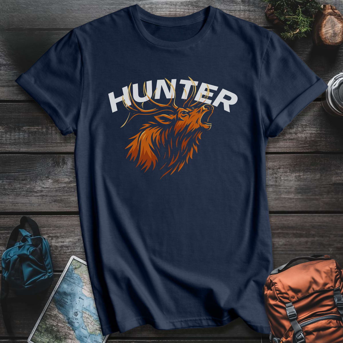 Hunt Elk T-Shirt - Navy variant