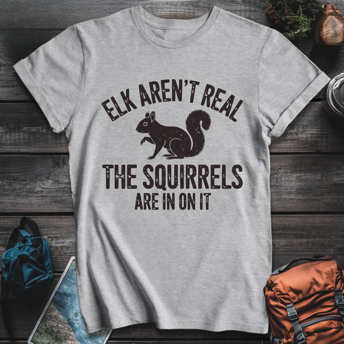 Elk Conspiracy T-Shirt - Sport Grey variant