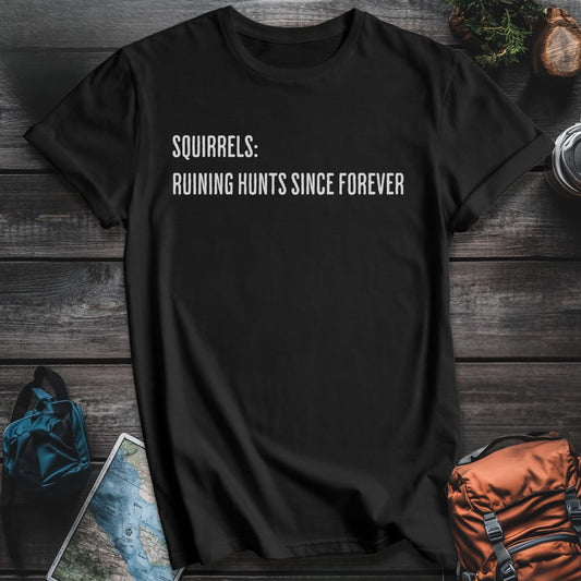 Squirrel Sabotage T-Shirt - Black variant