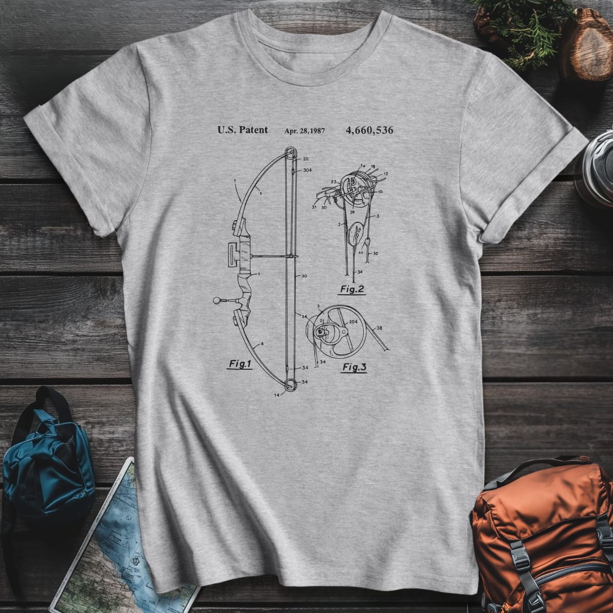 Compound Bow Patent T-Shirt - Sport Grey variant