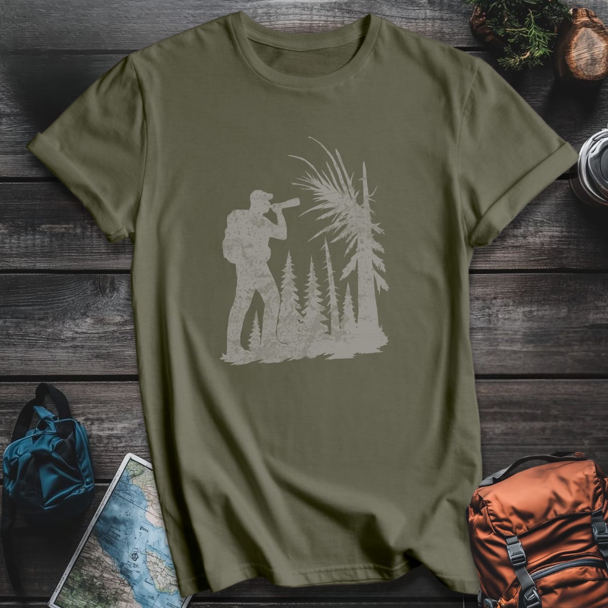 Forest Caller T-Shirt - Military Green variant