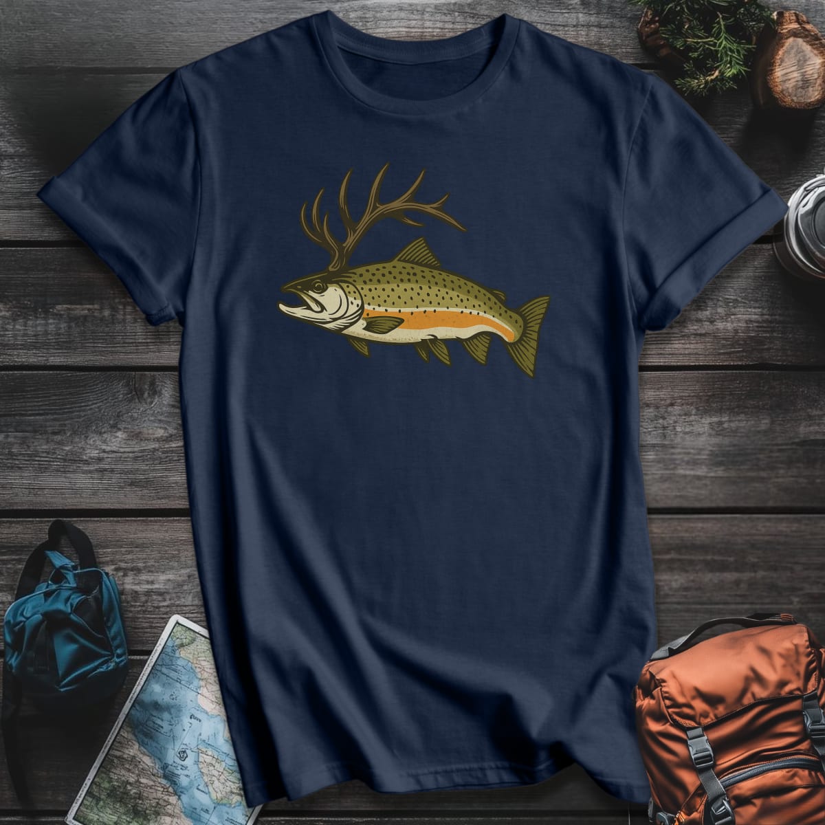 Catch & Bugle T-Shirt - Navy variant