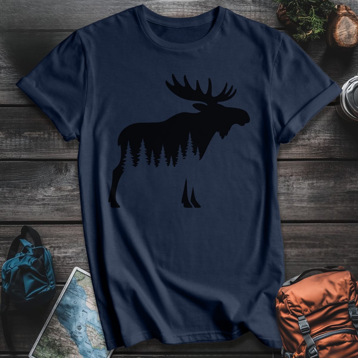Moose Wilderness T-Shirt - Navy variant