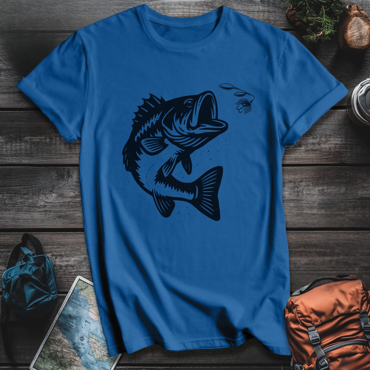 Bass Strike T-Shirt - Royal variant