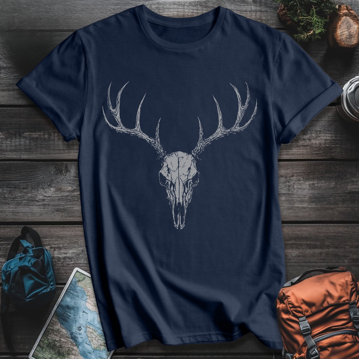 Skull Rack T-Shirt - Navy variant
