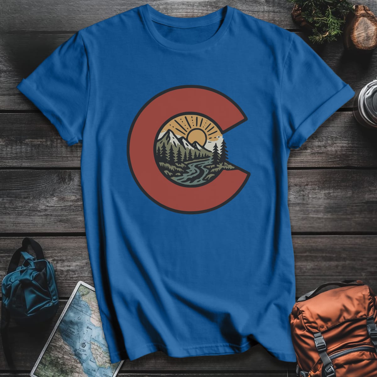Colorado Sunrise T-Shirt - Royal variant