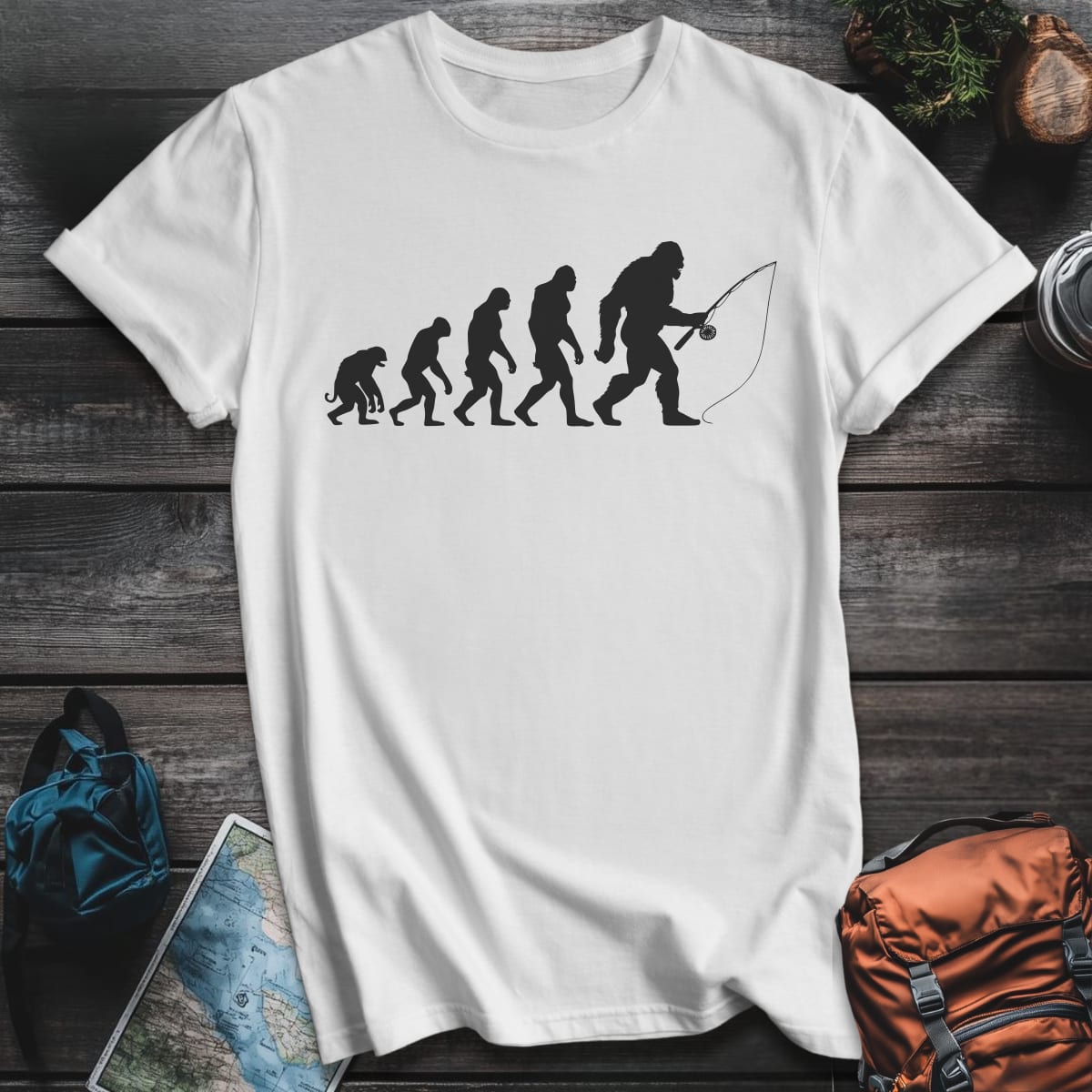 Fly Fishing Evolution T-Shirt - White variant