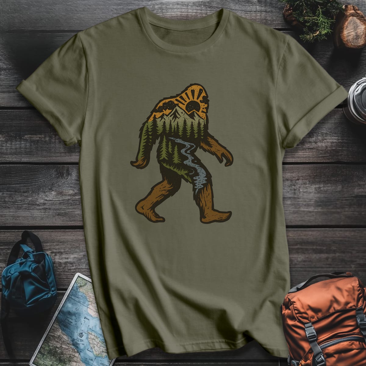 Wilderness Stroll T-Shirt - Military Green variant