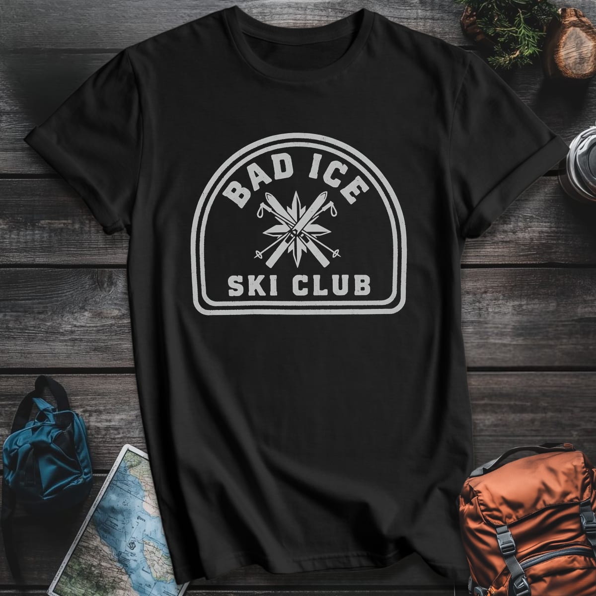 Bad Ice Ski Club T-Shirt - Black variant
