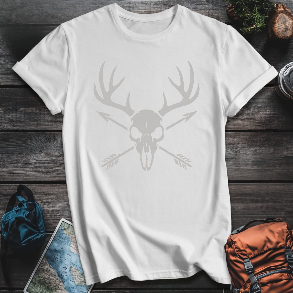 Skull & Antlers T-Shirt - White variant
