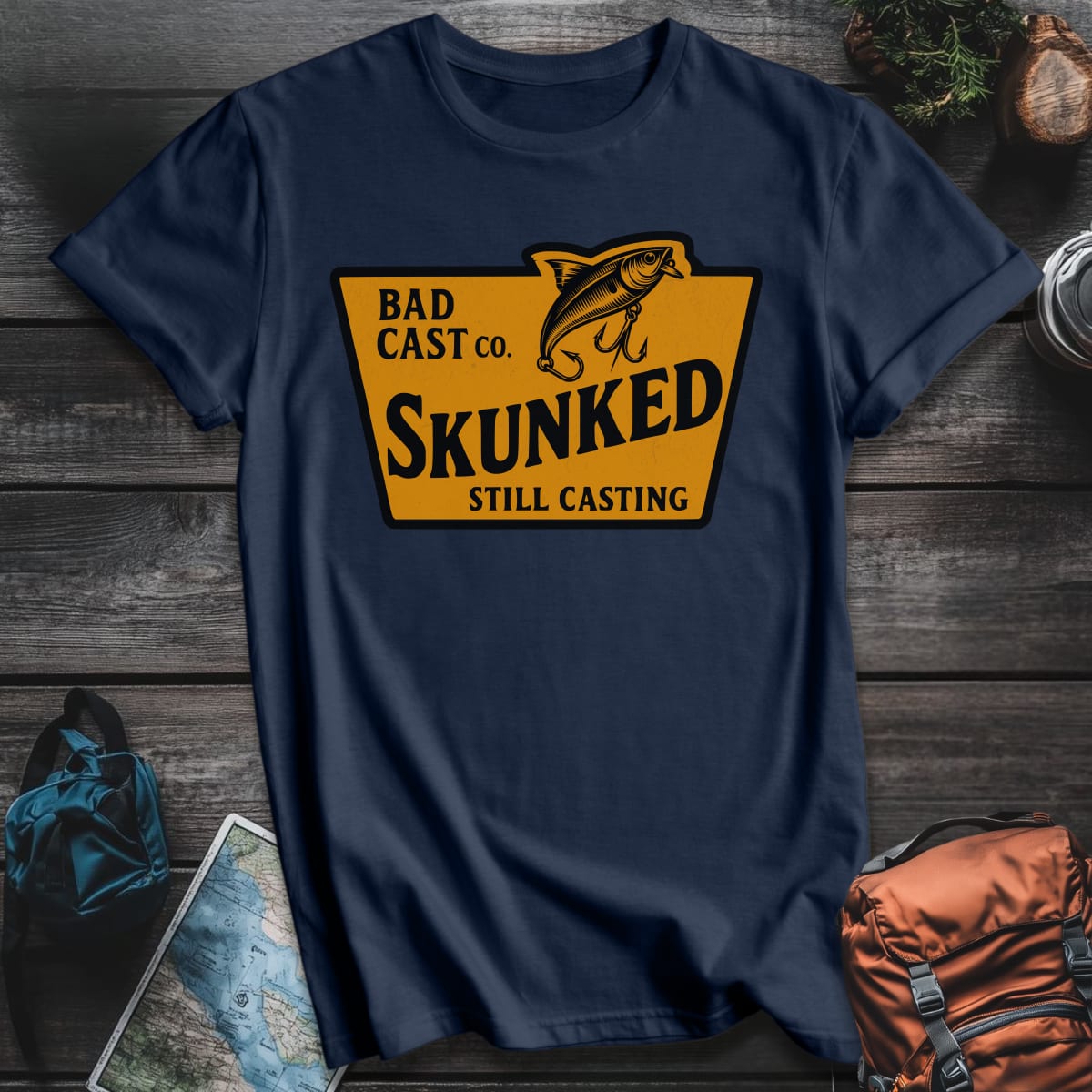 Skunked Fishing Co T-Shirt - Navy variant