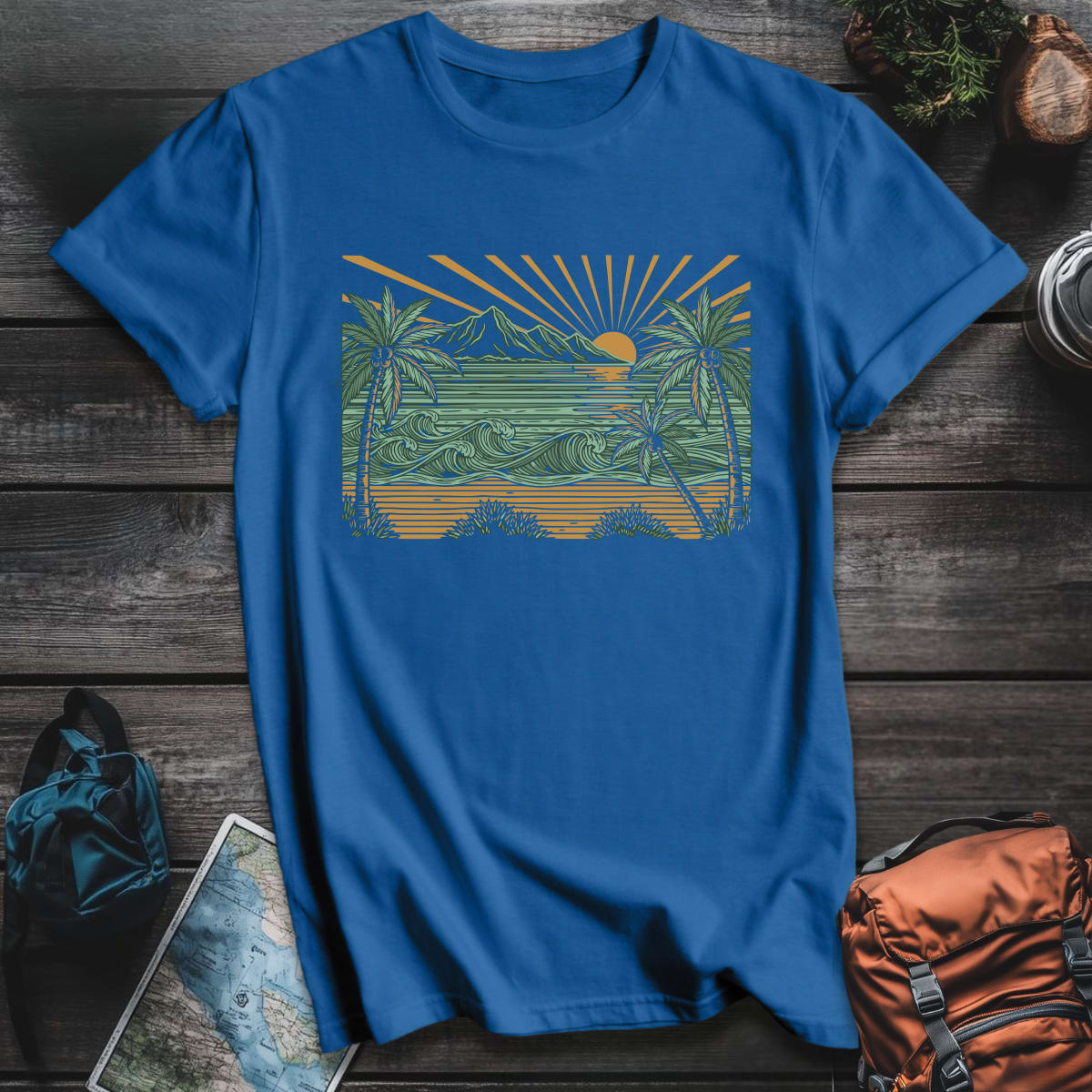 Mountain Surfscape T-Shirt - Royal variant