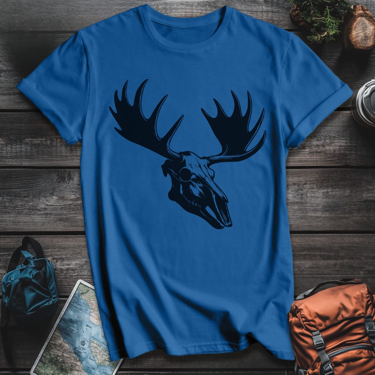 Rugged Moose T-Shirt - Royal variant