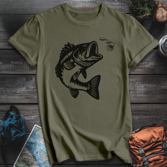 Bass Strike T-Shirt - Military Green variant