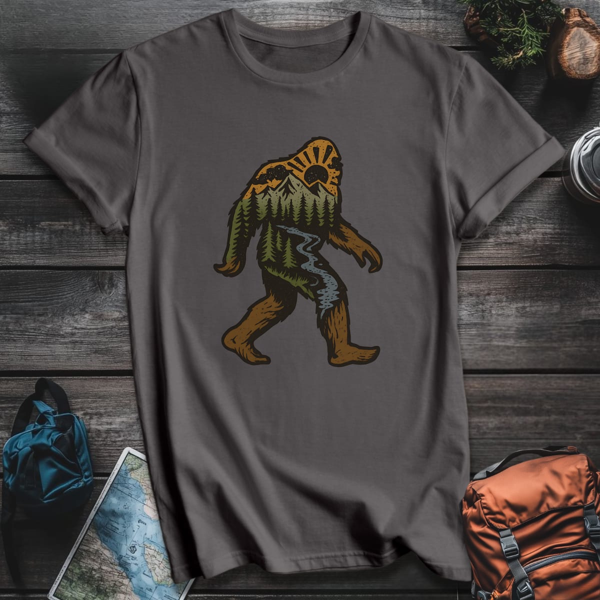 Wilderness Stroll T-Shirt - Charcoal variant