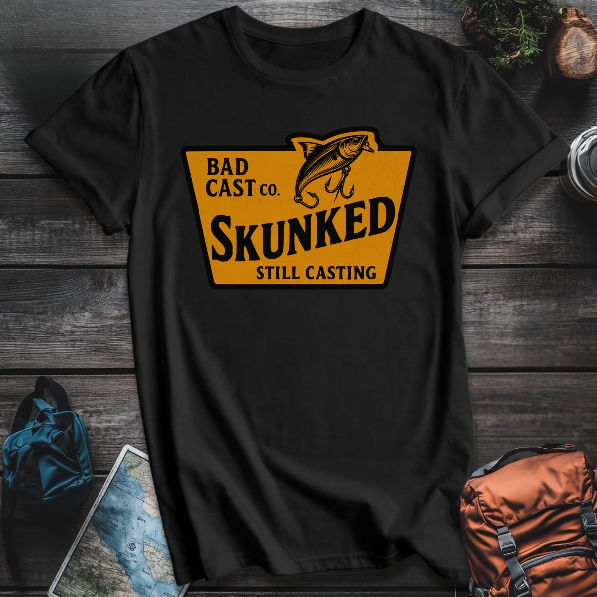 Skunked Fishing Co T-Shirt - Black variant