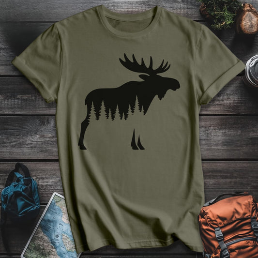 Moose Wilderness T-Shirt - Military Green variant