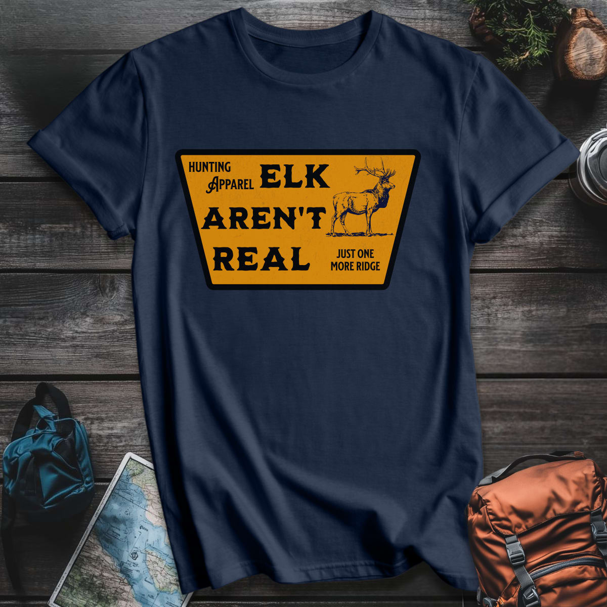 Elk Aren't Real T-Shirt - Navy variant
