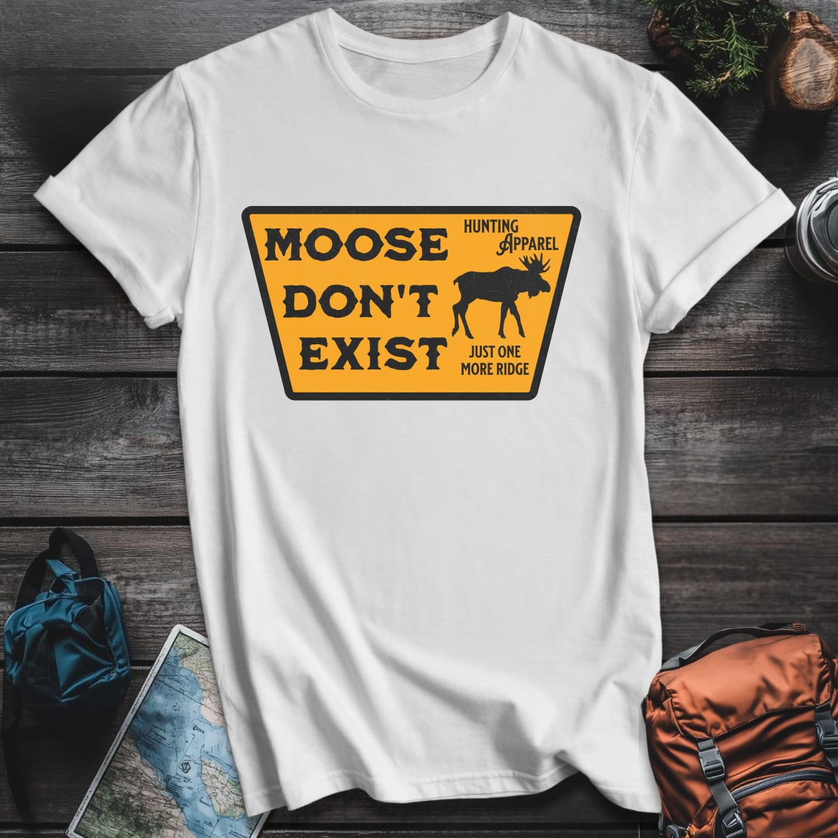 Moose Don't Exist T-Shirt - White variant