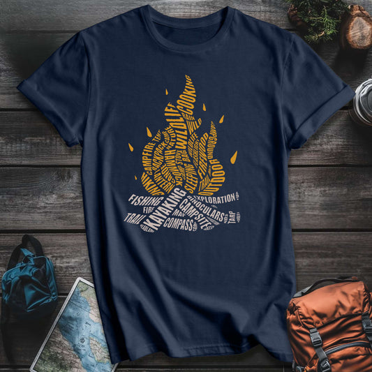 Campfire Words T-Shirt - Navy variant