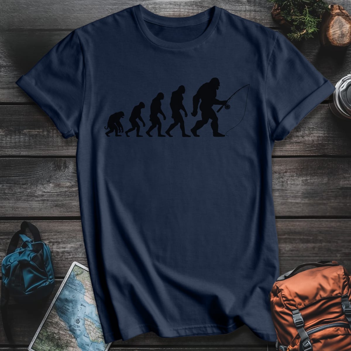 Fly Fishing Evolution T-Shirt - Navy variant