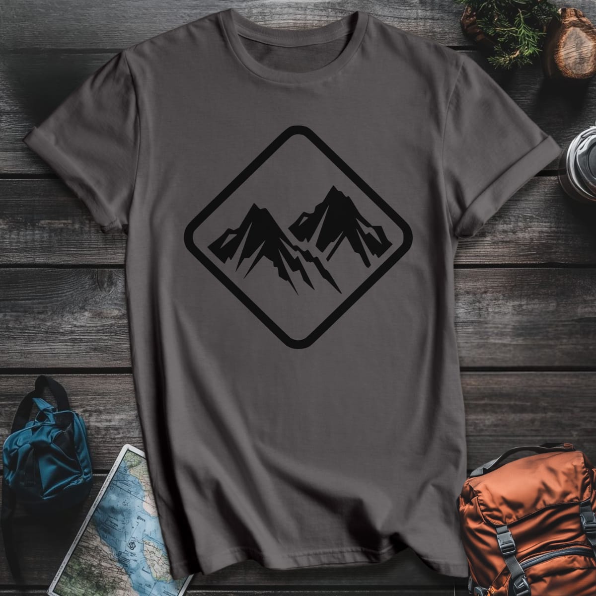 2 Peaks T-Shirt - Charcoal variant