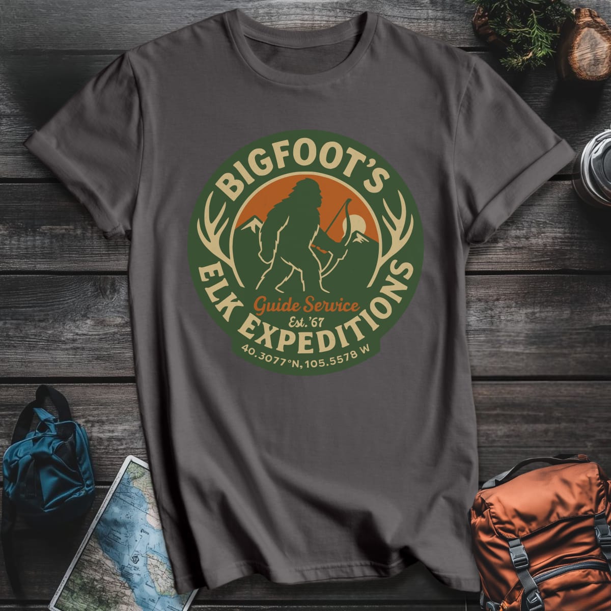Elk Expeditions T-Shirt - Charcoal variant
