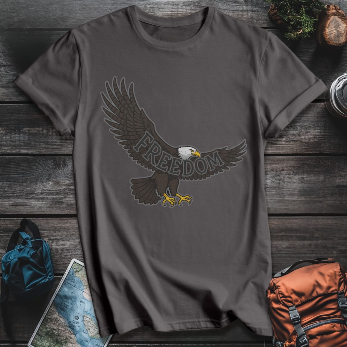 Freedom Soars T-Shirt - Charcoal variant