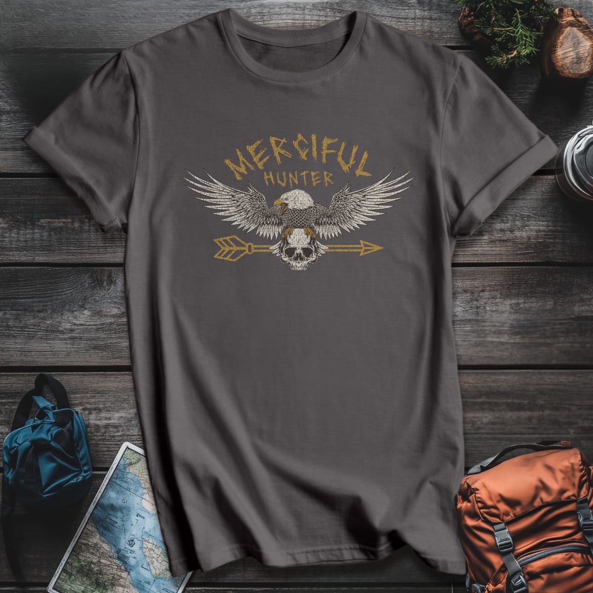 Merciful Hunter T-Shirt - Charcoal variant