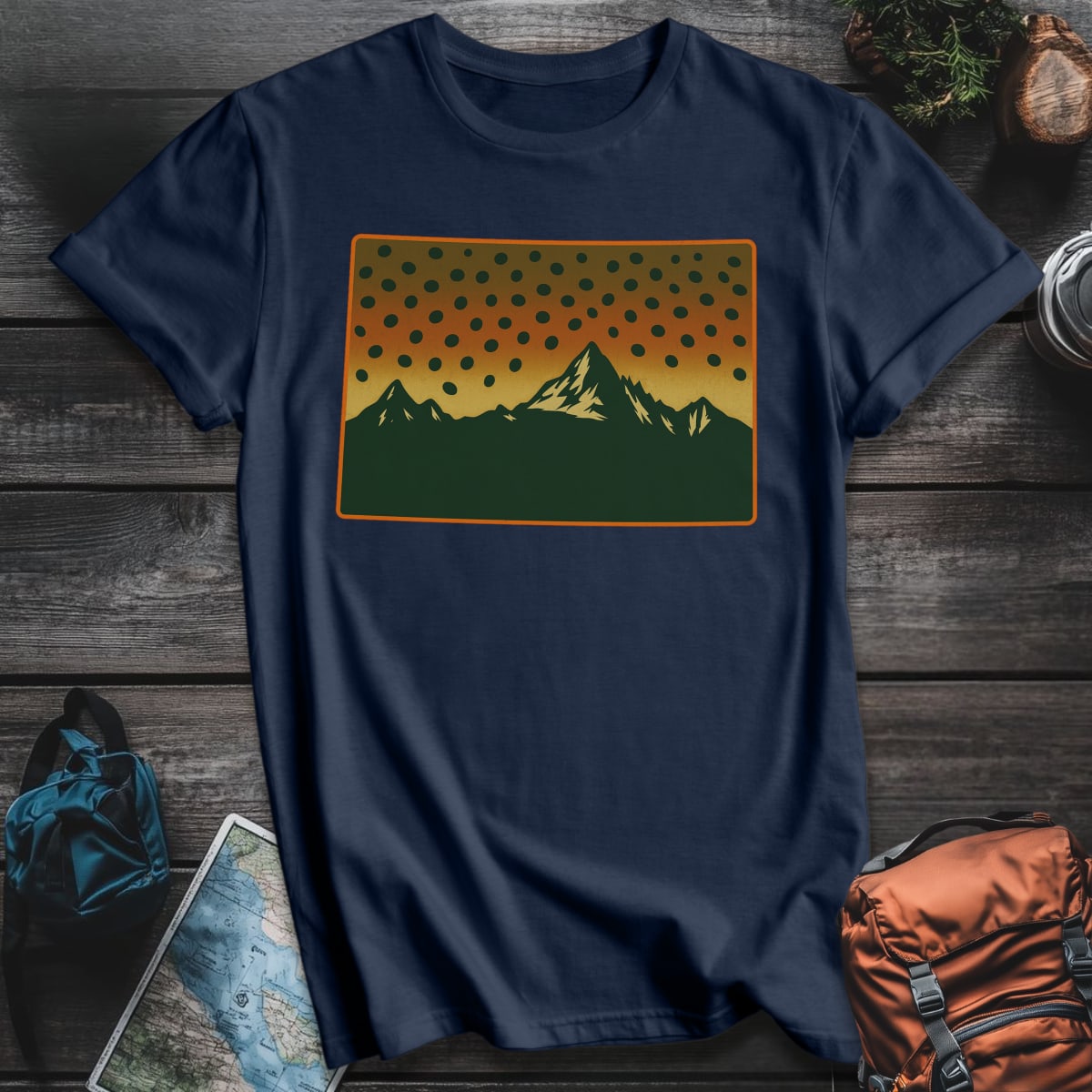 Colorado Flag Trout T-Shirt - Navy variant