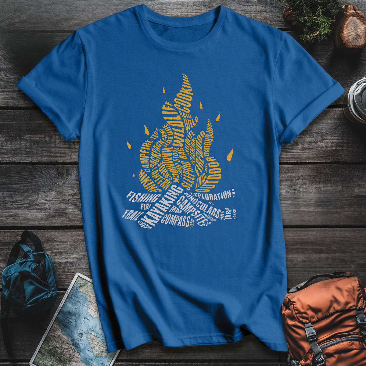 Campfire Words T-Shirt - Royal variant