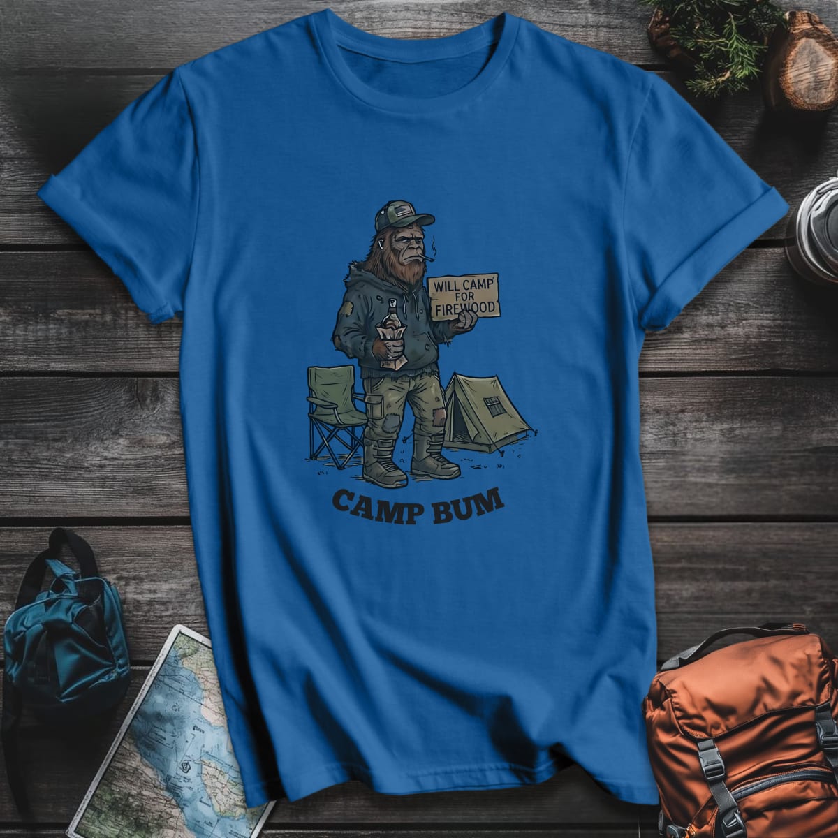 Camp Bum T-Shirt - Royal variant