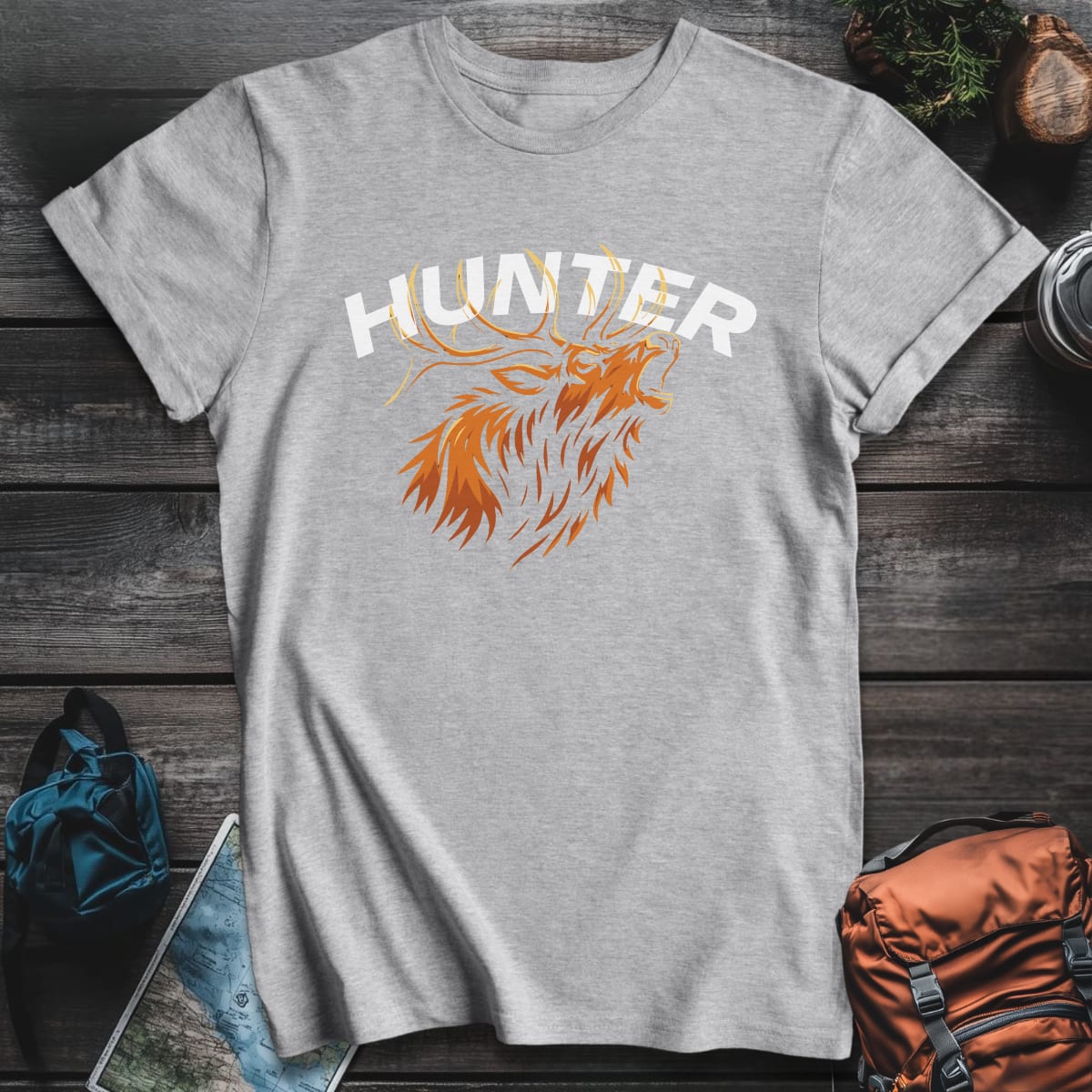 Hunt Elk T-Shirt - Sport Grey variant