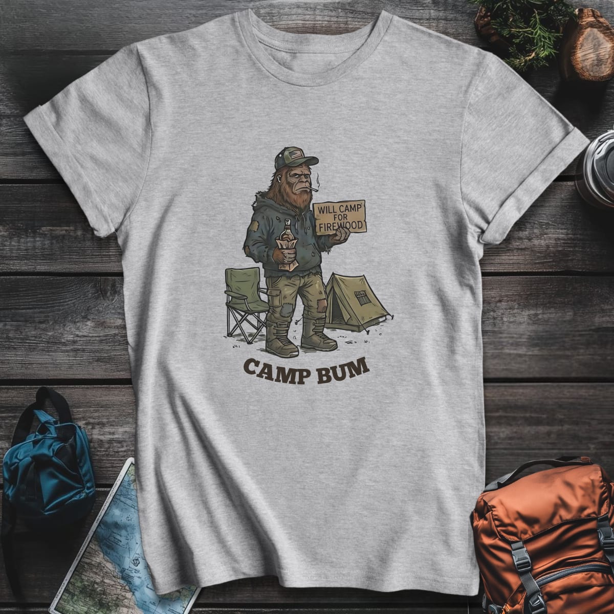 Camp Bum T-Shirt - Sport Grey variant