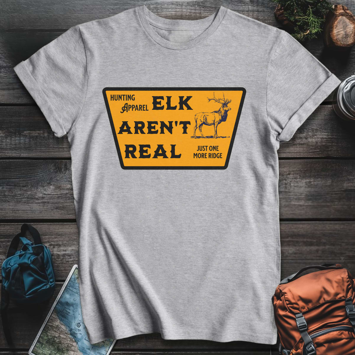 Elk Aren't Real T-Shirt - Sport Grey variant